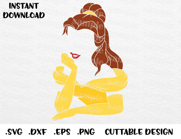 Download Princess Belle Beauty And The Beast Inspired Cutting File In Svg Esp Enchantedsvg