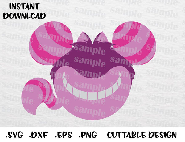 Download Cheshire Cat Mickey Ears Alice In Wonderland Inspired Cutting File In Enchantedsvg PSD Mockup Templates