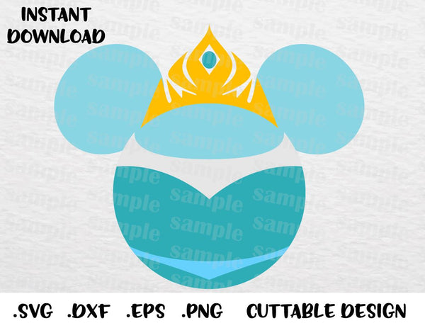Download Princess Elsa Frozen Mickey Ears Inspired Cutting File In Svg Esp Dx Enchantedsvg