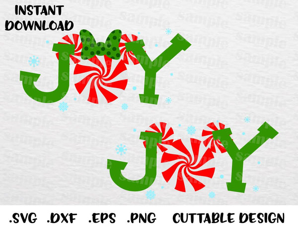 Download Joy Christmas Mickey and Minnie Ears Inspired Cutting File ...