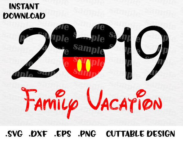 Download Family Vacation 2019 Mickey Ears Quote Inspired Cutting File In Svg Enchantedsvg
