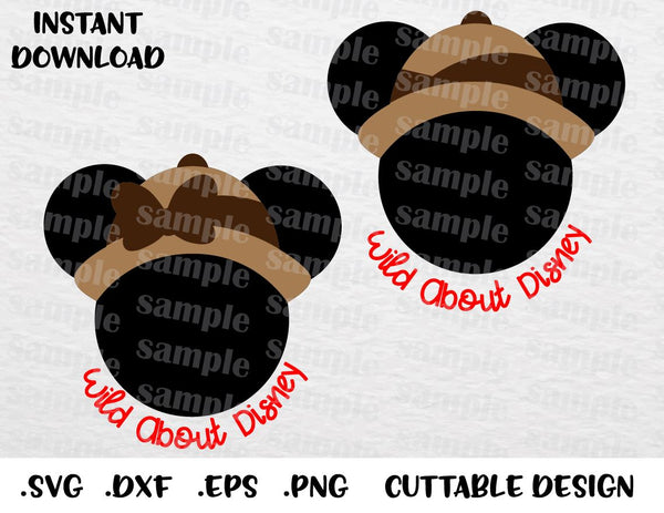 Download Animal Kingdom Mickey and Minnie Mouse Safari Hat, Disney Inspired Cut - enchantedsvg