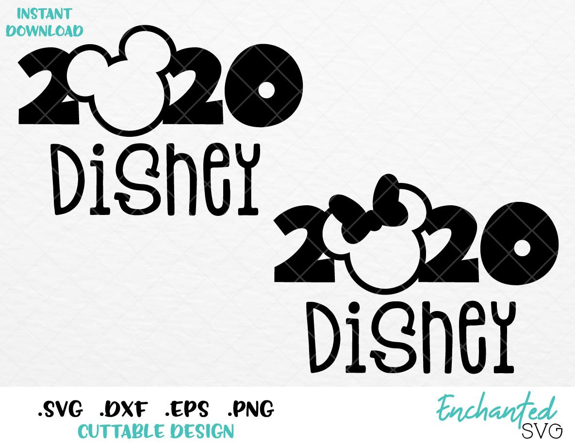Download Minnie and Mickey Ears Disney 2020 Inspired SVG, EPS, DXF ...