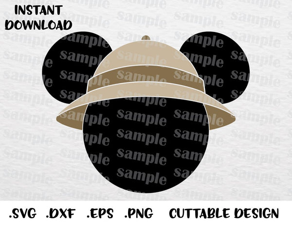 Download Animal Kingdom Mickey with Safari Hat, Inspired Cutting File in SVG, E - enchantedsvg
