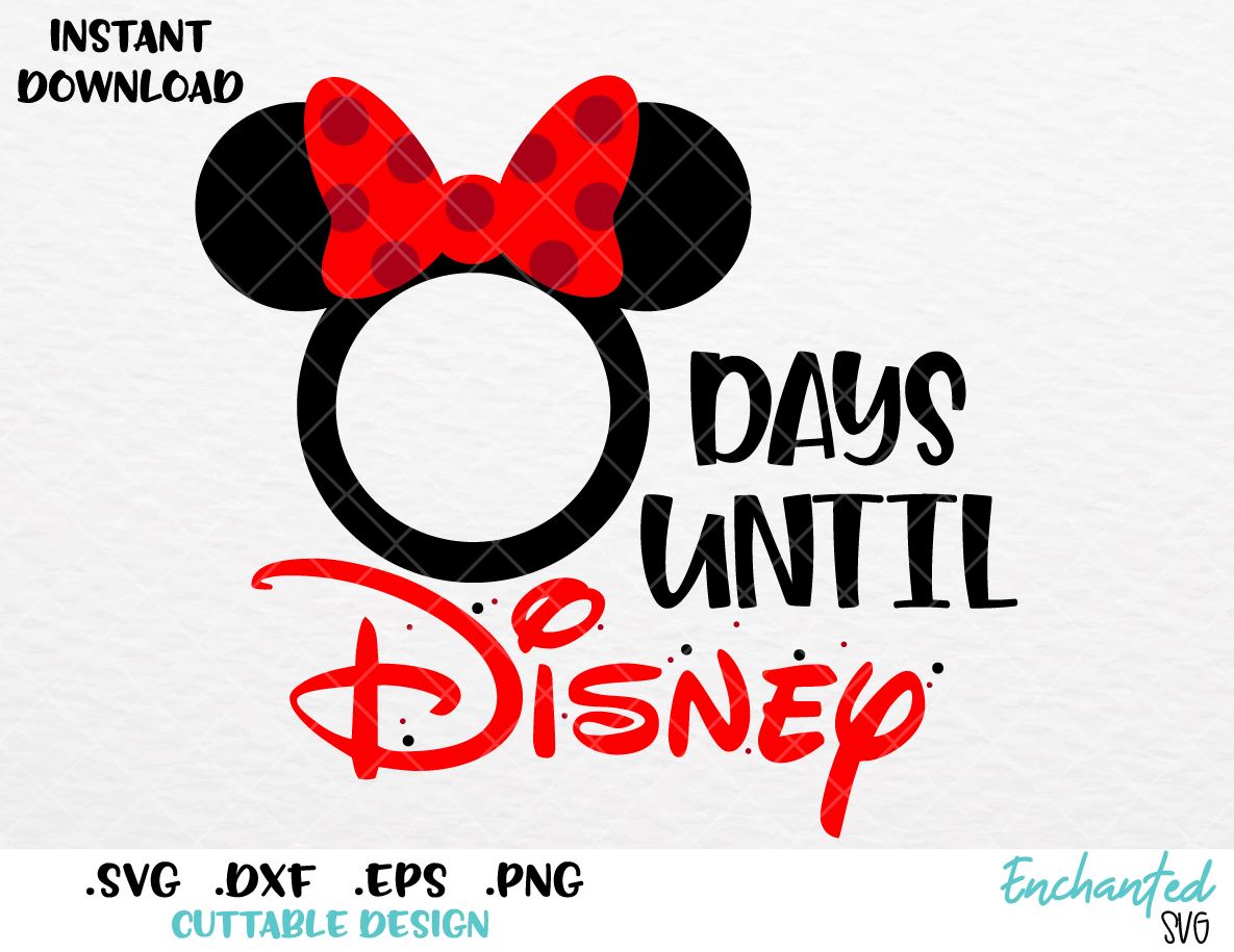 Download Minnie Ears, Disney Holidays Countdown Inspired SVG, ESP ...