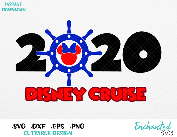 Minnie Ears Disney Cruise 2020 Inspired SVG, ESP, DXF, PNG ...