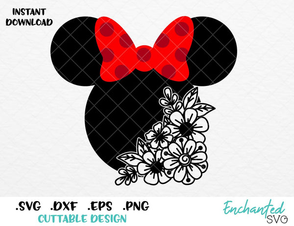 Free Free 109 Minnie Floral Svg SVG PNG EPS DXF File