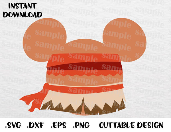Princess Moana Mickey Ears Inspired Cutting File In Svg Esp Dxf Png Enchantedsvg