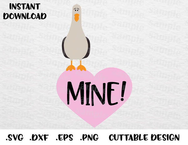 Finding Nemo Seagull Mine Inspired Cutting File In Svg Esp Dxf Png Enchantedsvg