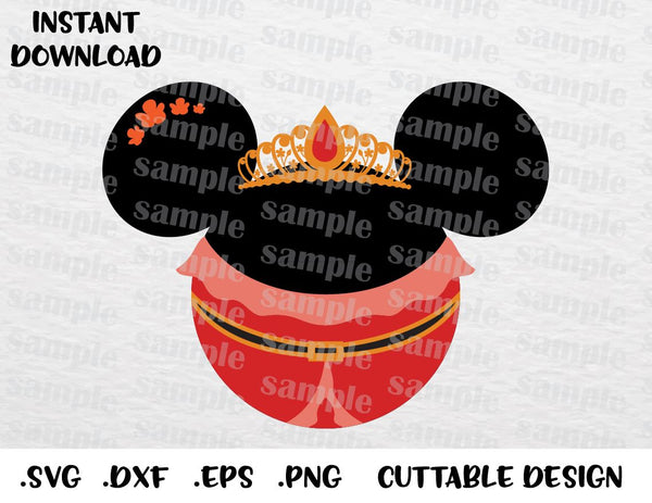 Download Princess Elena Mickey Ears Inspired Cutting File in SVG ...