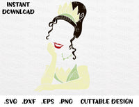 Princess Tiana Princess And The Frog Inspired Cutting File In Svg Es Enchantedsvg