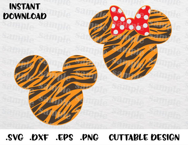 Download Animal Print Mickey And Minnie Ears Inspired Cutting File In Svg Esp Enchantedsvg