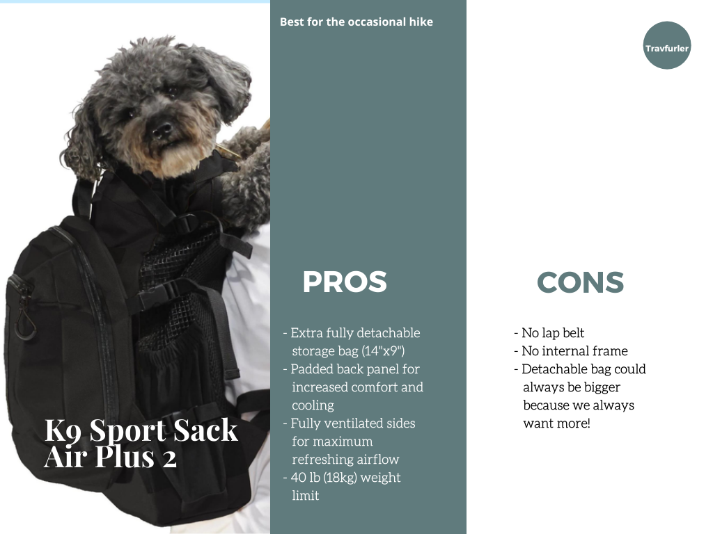 K9 sport sack plus 2 Dog backpack carrier