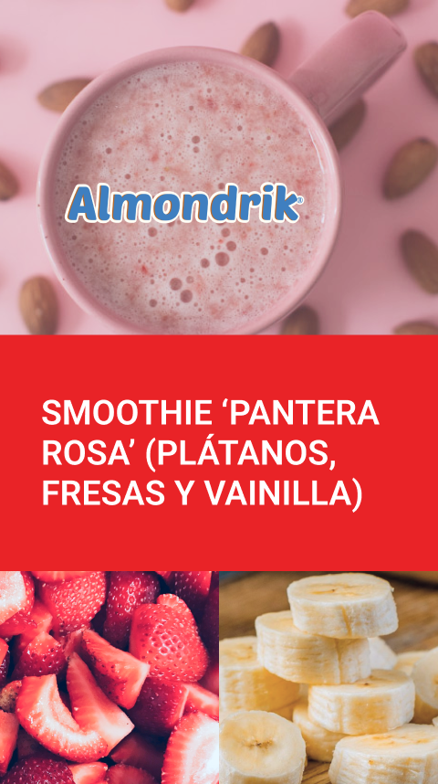 Smoothie pantera rosa (plátanos, fresas y vainilla) | Blog PRONACEN