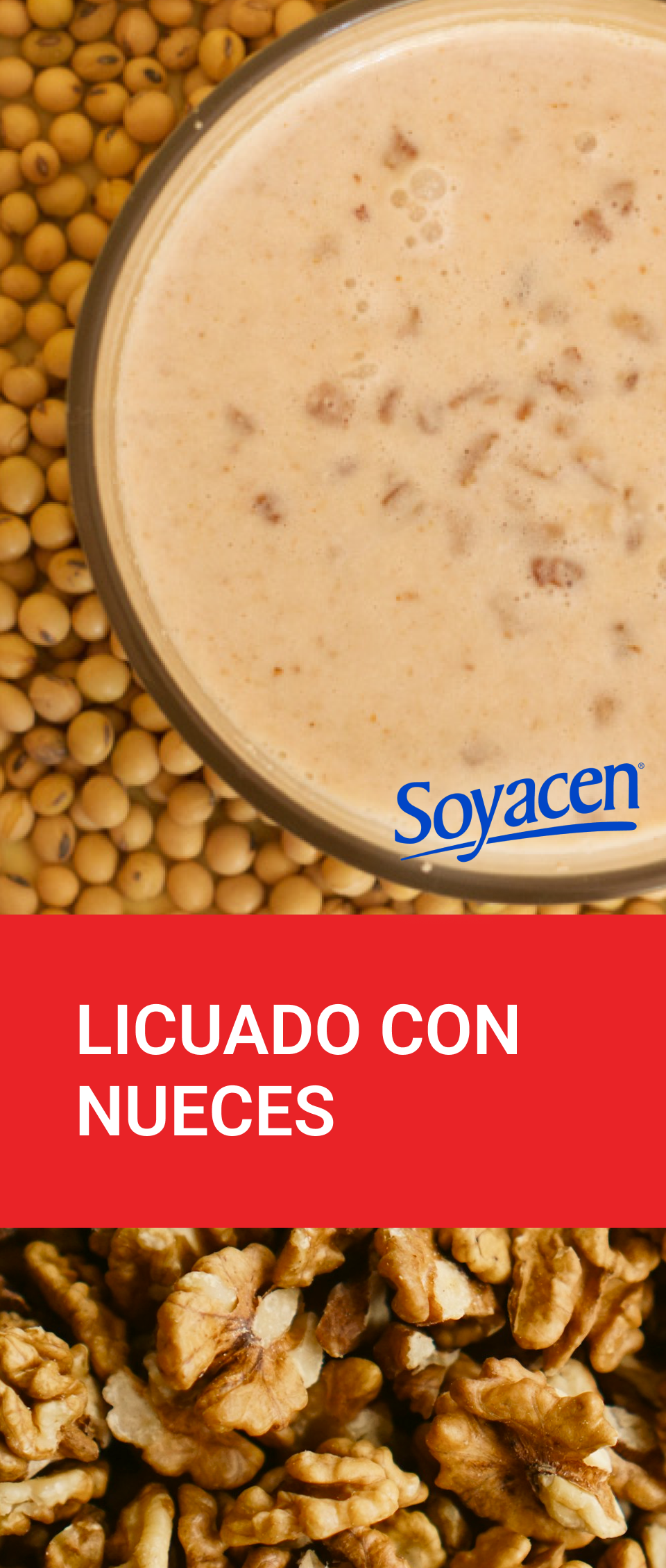 licuado de leche de soya con nueces