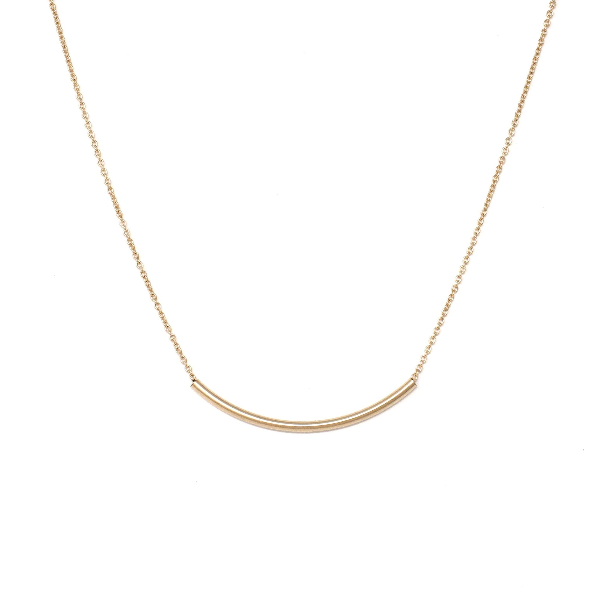 gold smile necklace