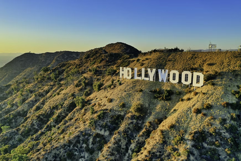 Hollywood sign on a mountain