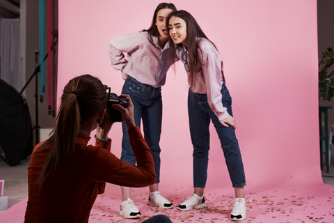 a group of girls doing Fashion Photography and Styling