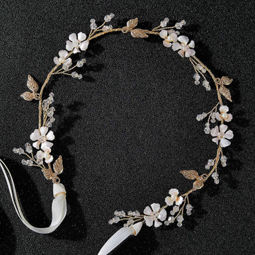 Flower Floral Boho Hair Vine Headband for Prom Bridal Costumes Fairy Festivals