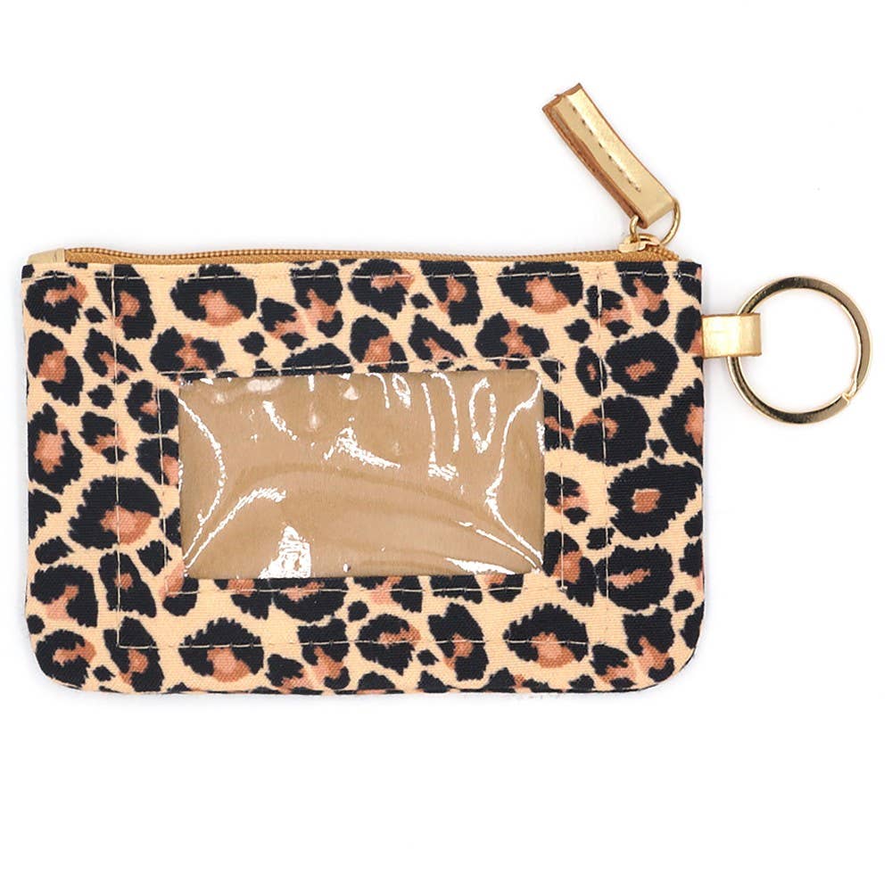 Leopard Card ID Holder Keyring Keychain Lanyard
