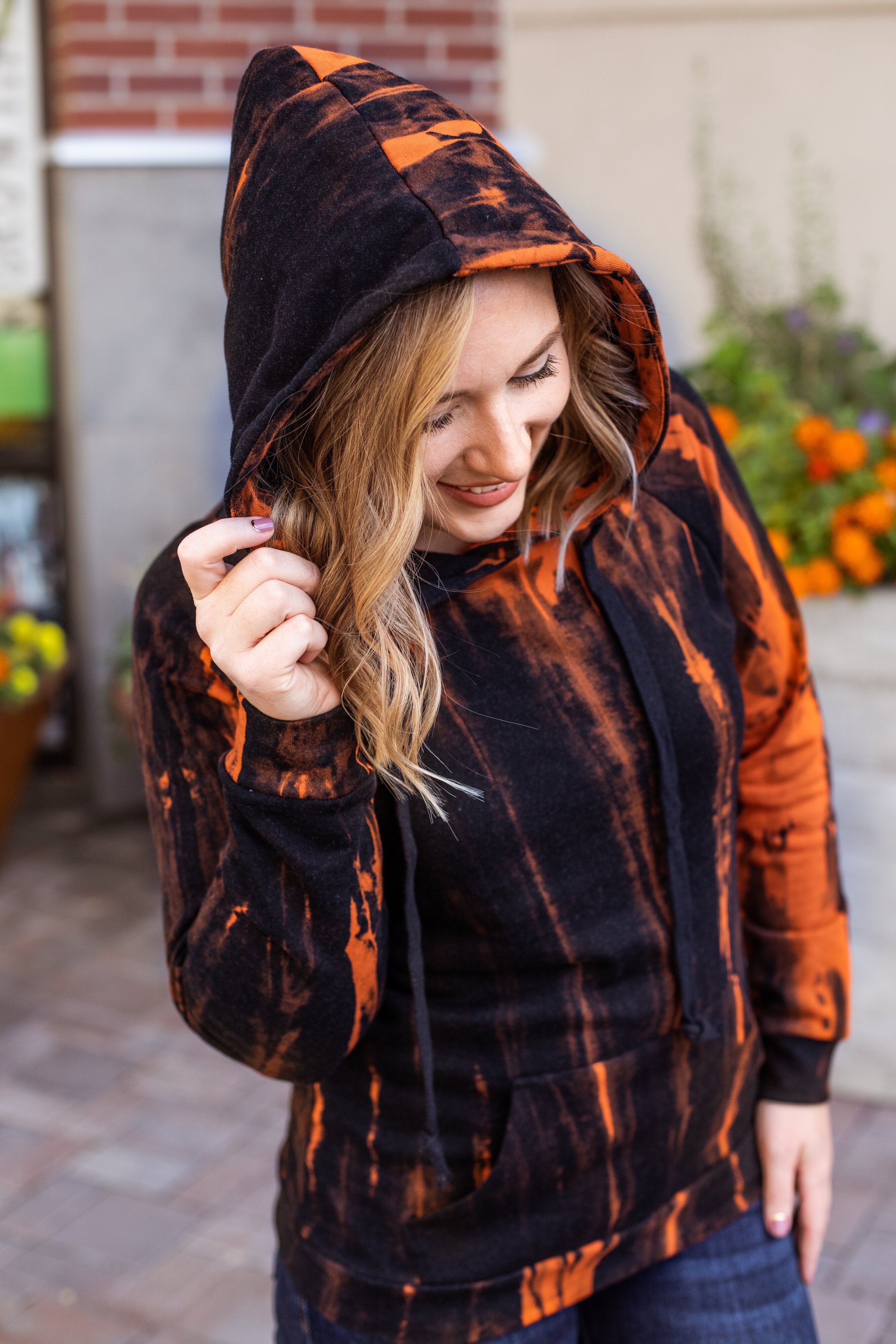 Black and Orange Pullover Hoodie