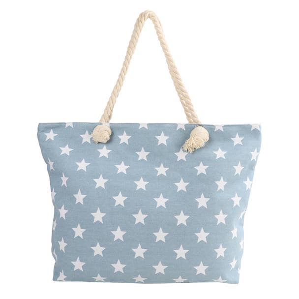 Light Blue Stars Tote Bag