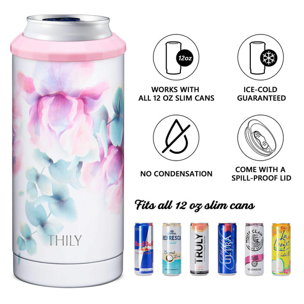 Chill - Double Wall Stainless 12oz Skinny Can Cooler – Yogi
