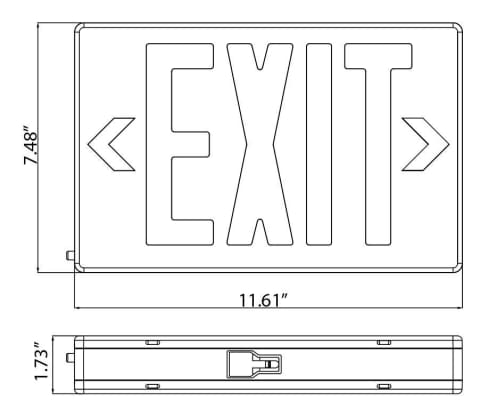 LED LED Emergency Exit Sign RED