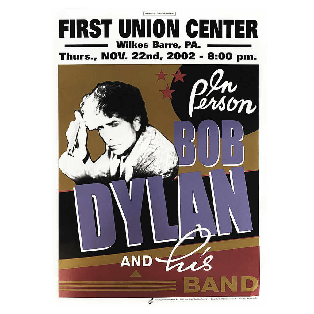 Wilkes Barre Poster November 22 Bob Dylan Official Store