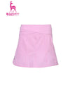 Women's A-line skirt with flared hem, in pink.