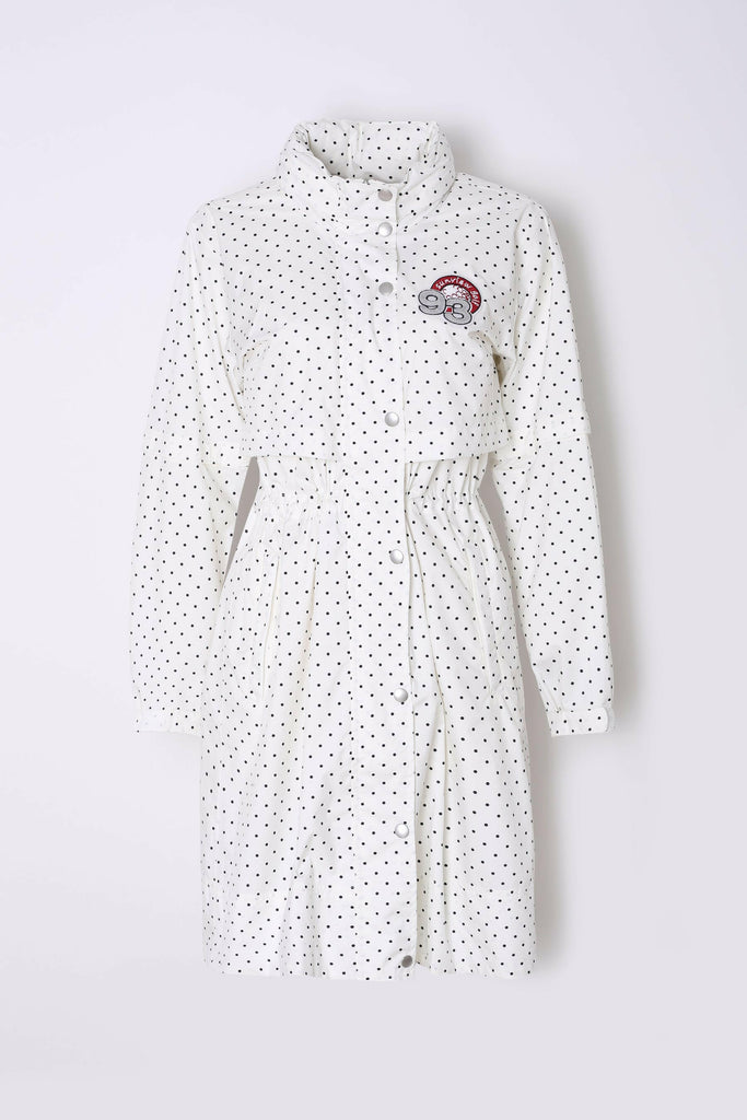 polka dot raincoat