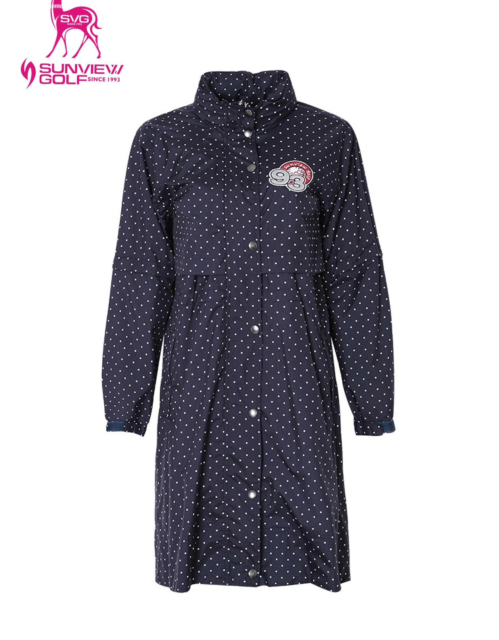 polka dot raincoat