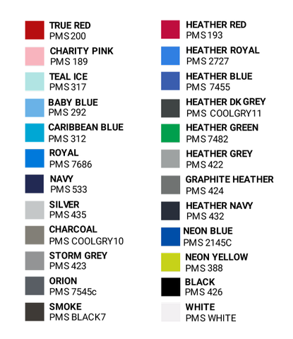 PT180 Color Chart