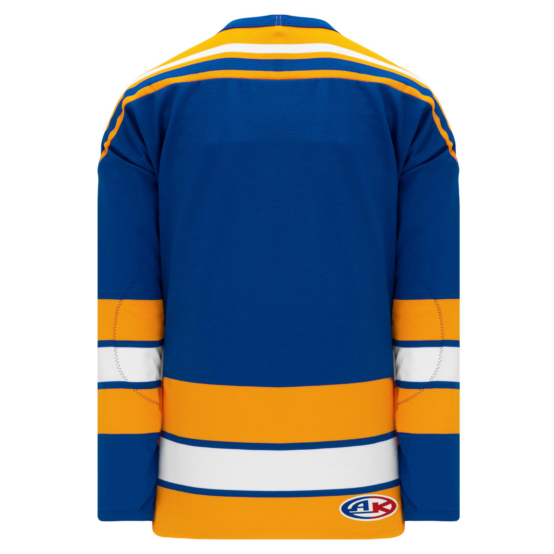 blue and yellow hockey jersey