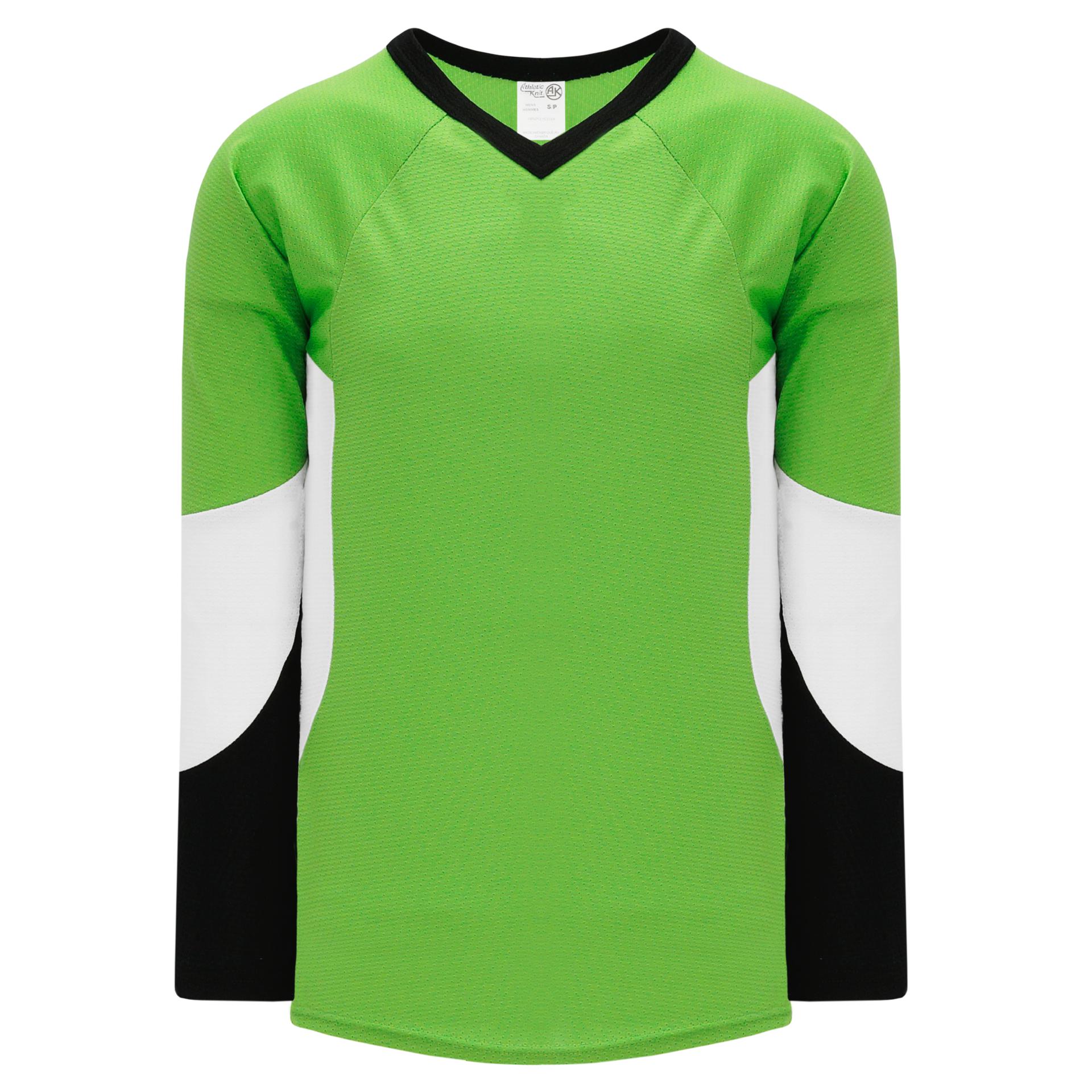 black and lime green jersey