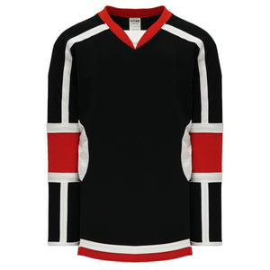 black red and white hockey jerseys