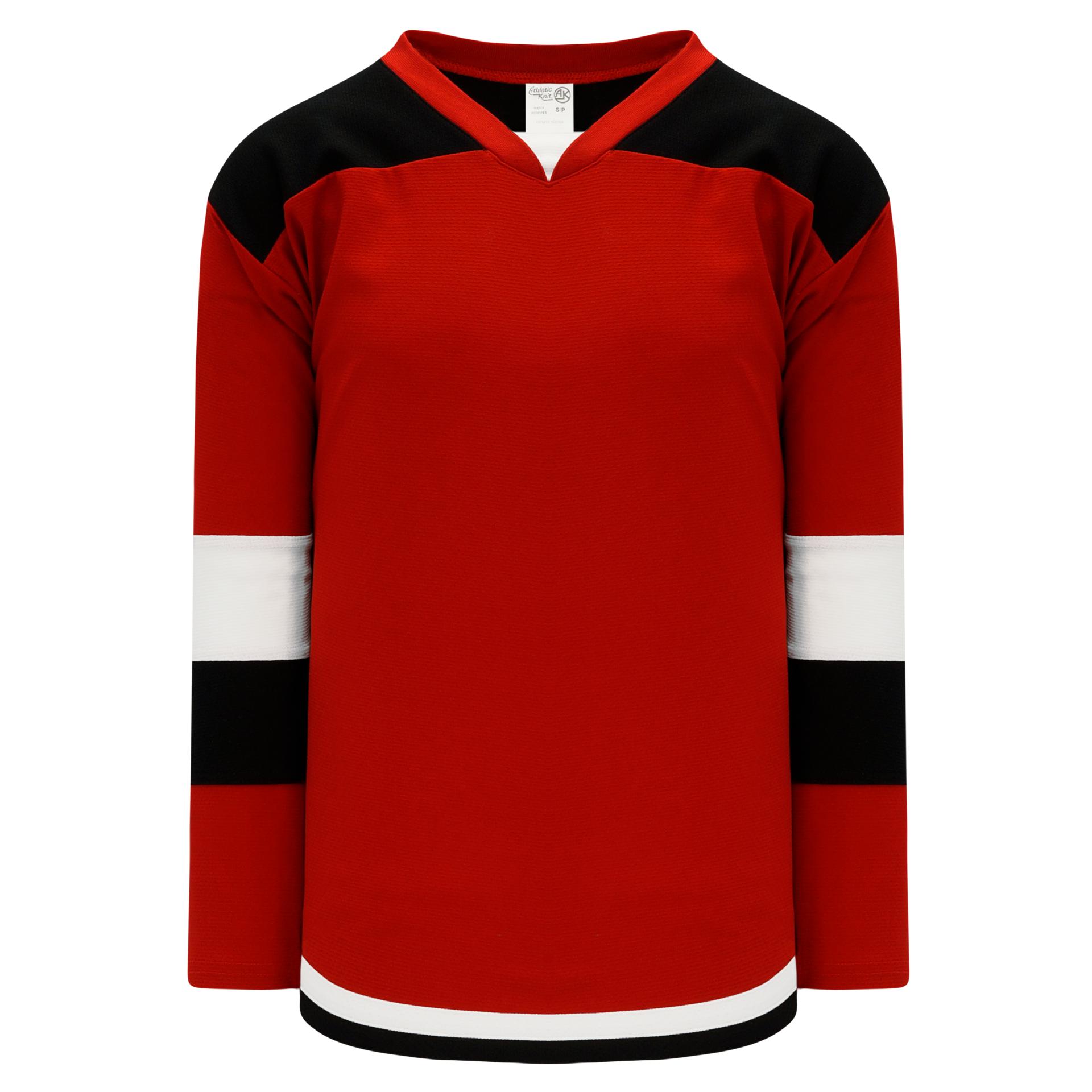 red and black hockey jersey