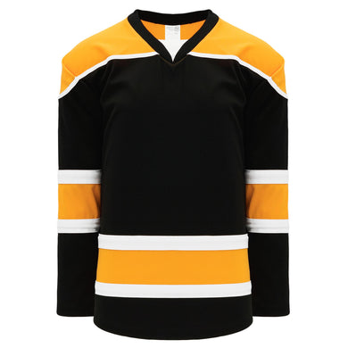 black and yellow hockey jersey