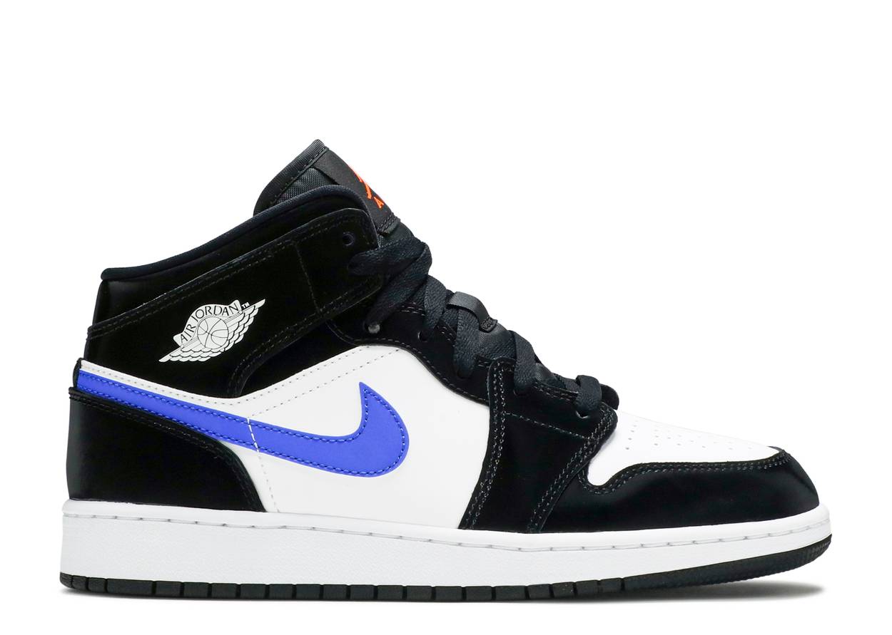 jordan 1 mid blue and white