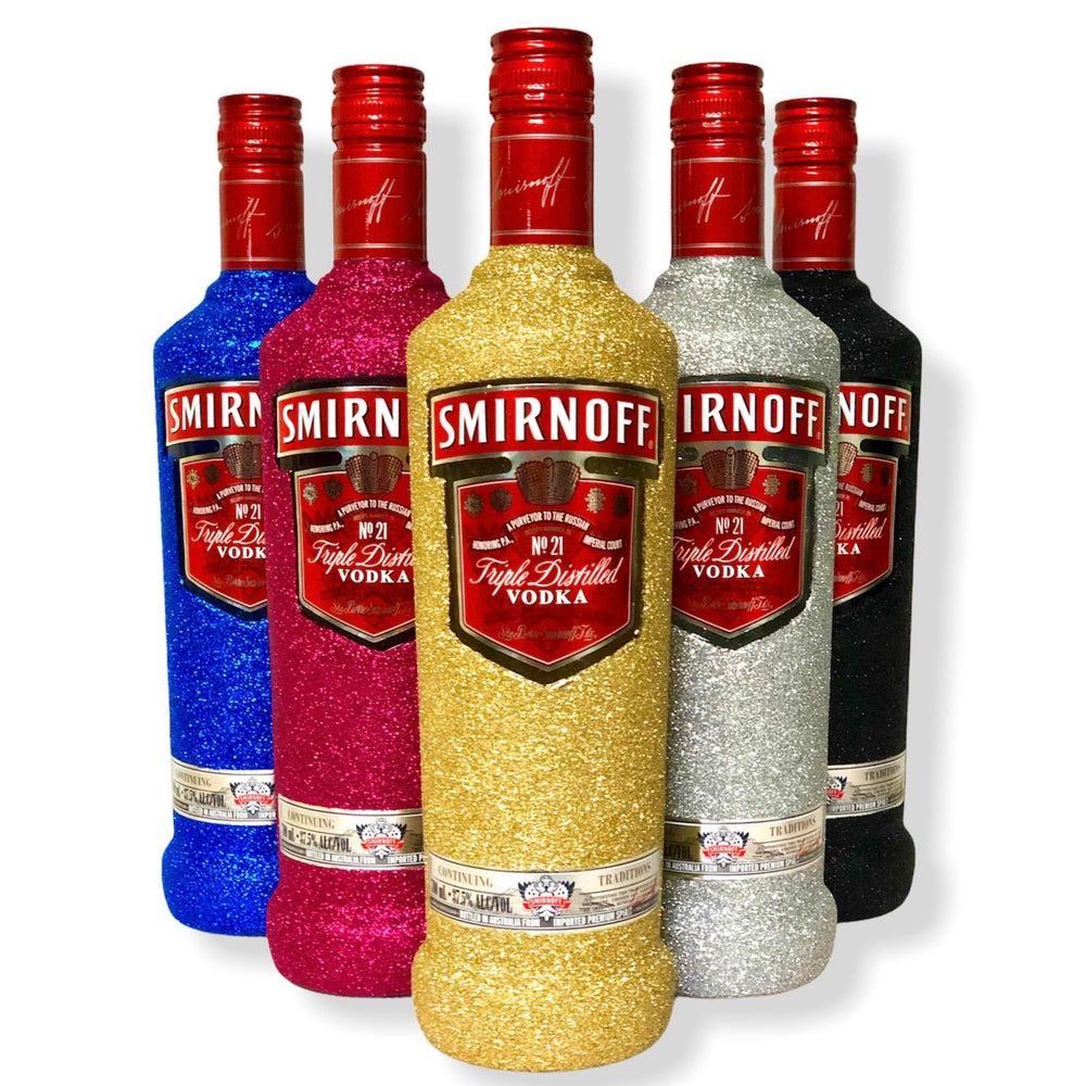 Personalised Glittered Vodka Gift Set perfect gift for