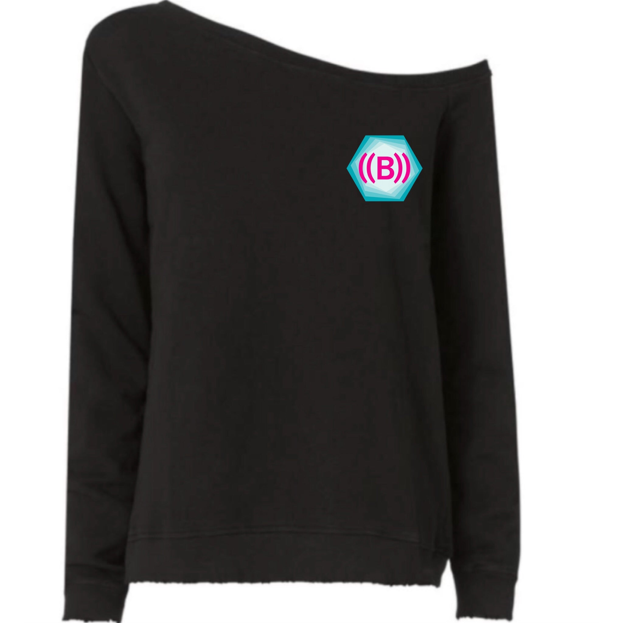 ladies off the shoulder sweatshirt