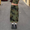 Floral Mid Calf Skirt / Streetwear / Retro / Vintage / Y2K / Grunge - XoKool