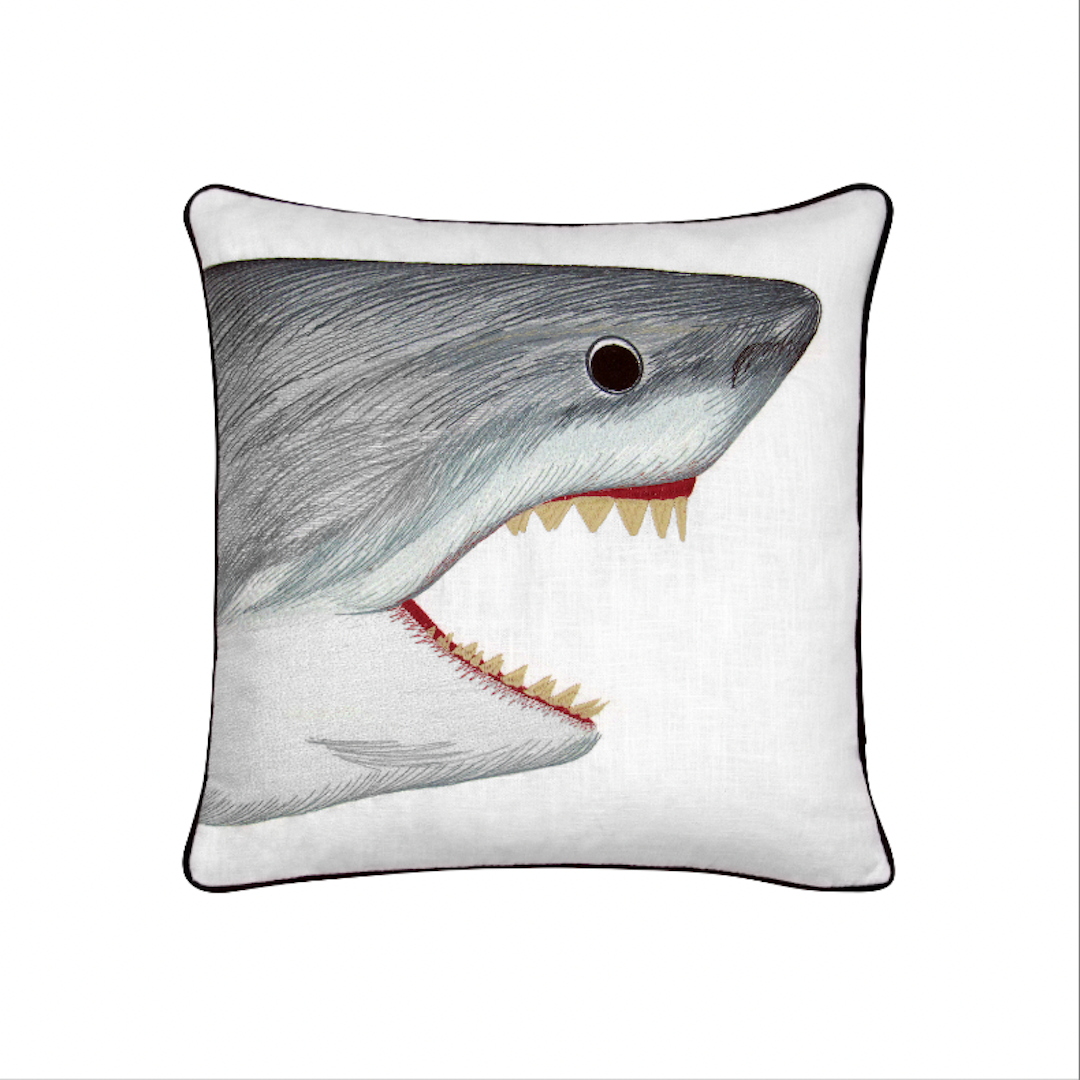 Great White Face Embroidered Cover - Tide Hill product image