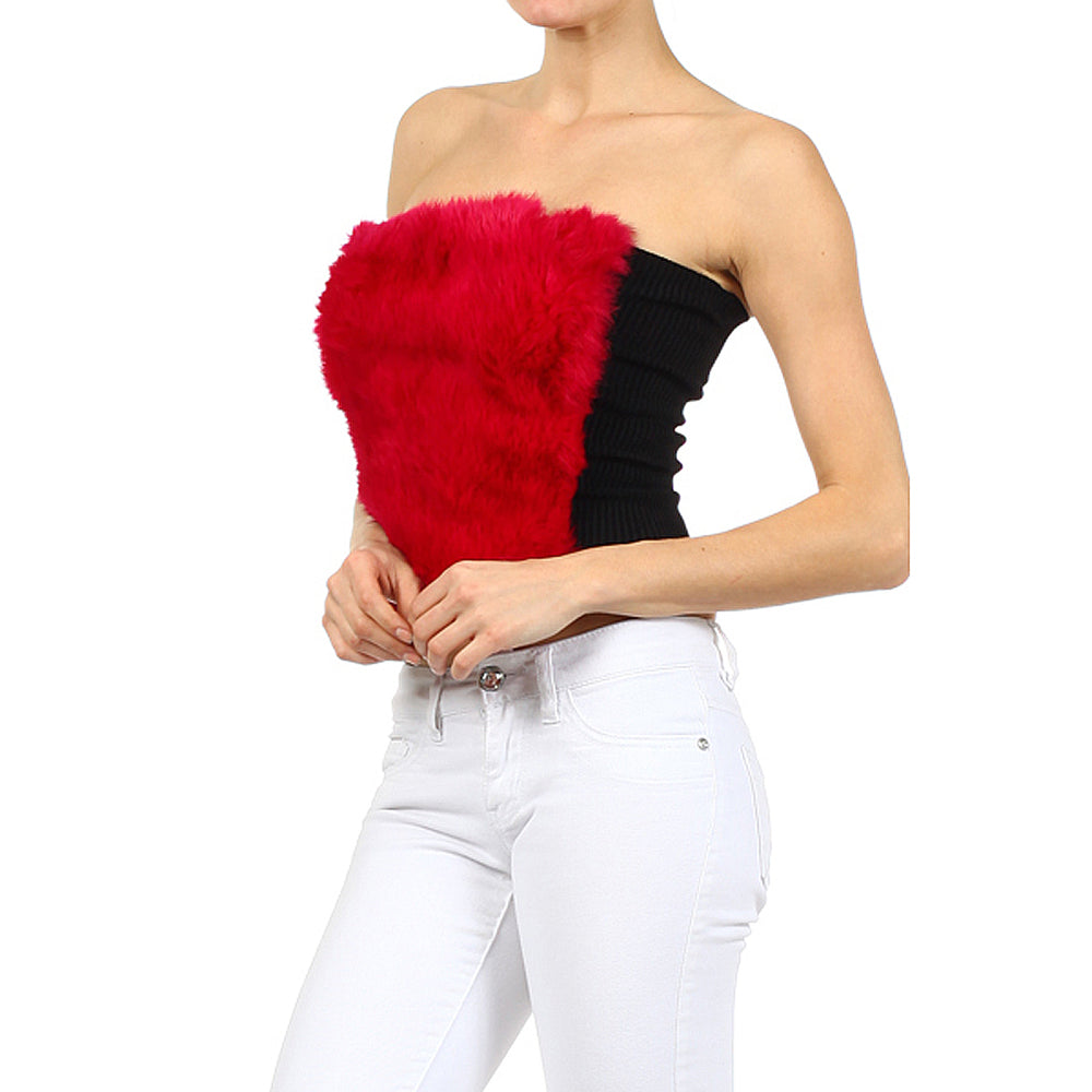 Women's Rabbit Fur Sexy Tube Top #7091 - IDI Clothing - Where you can buy directly for the designer manufacturer-Made In USA :)
