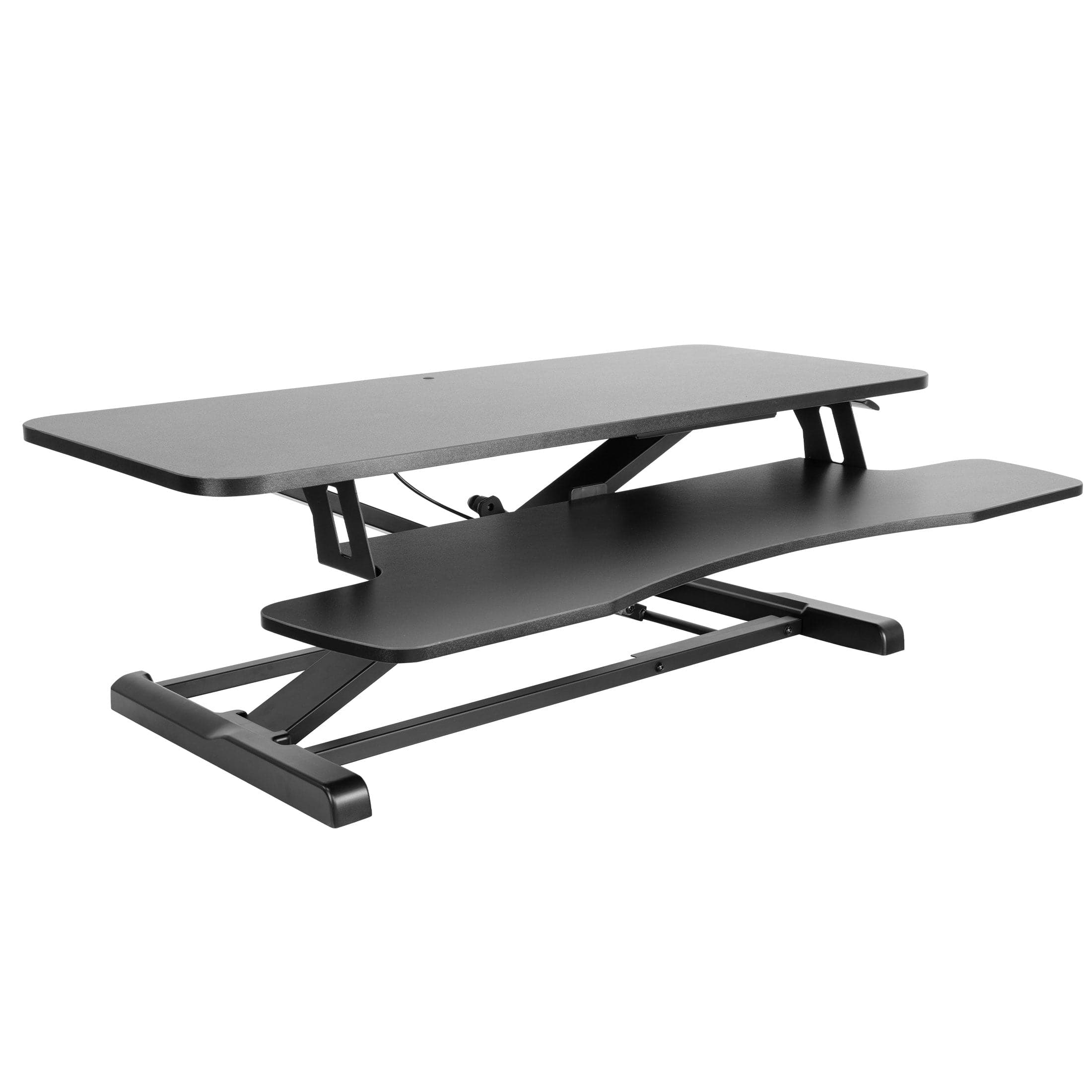 MOUNT-IT! 48 in. Black Extra-Wide Height Adjustable Standing Desk Converter  MI-7925 - The Home Depot