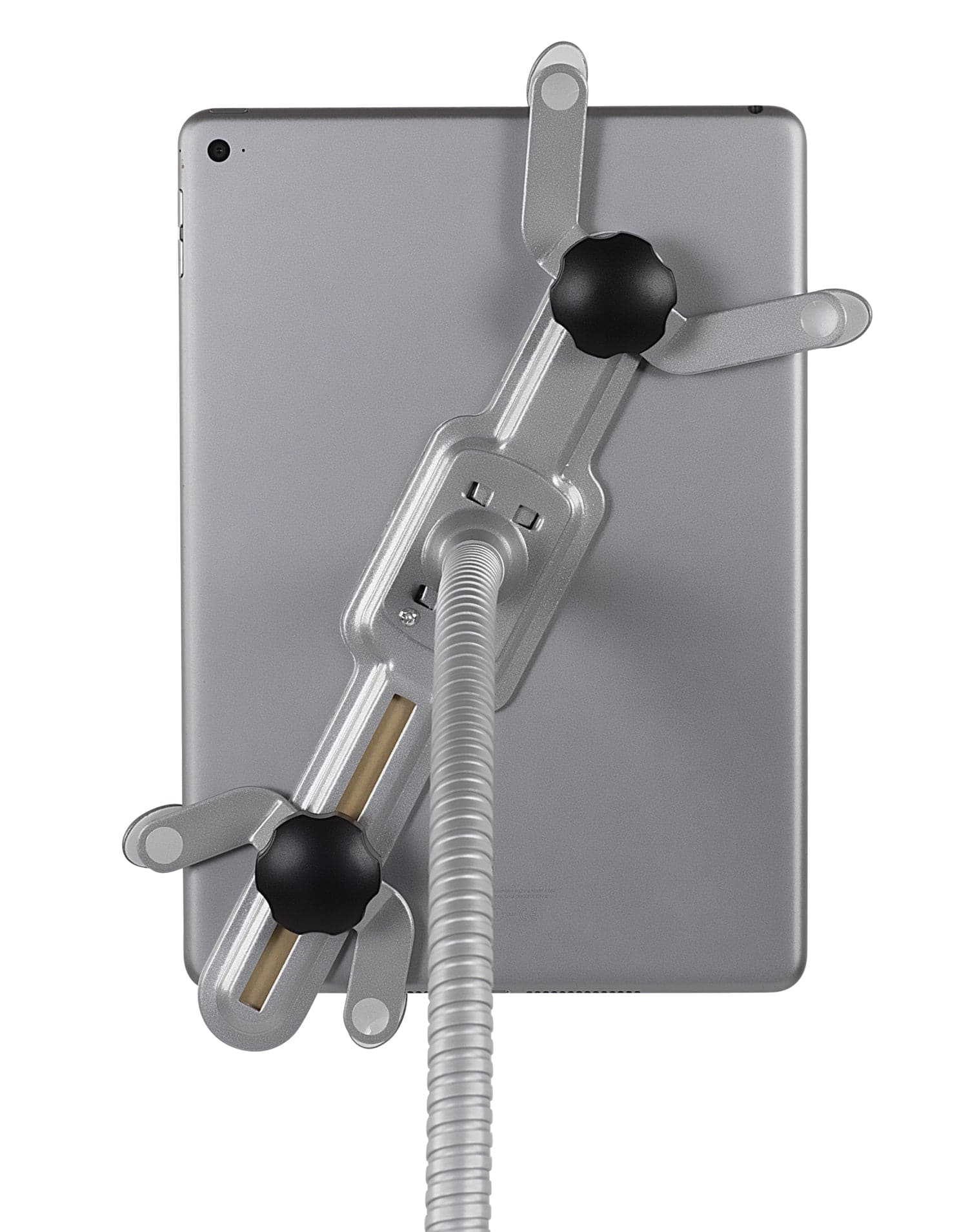 Universal Tablet Floor Stand With Flexible Gooseneck And Tempered