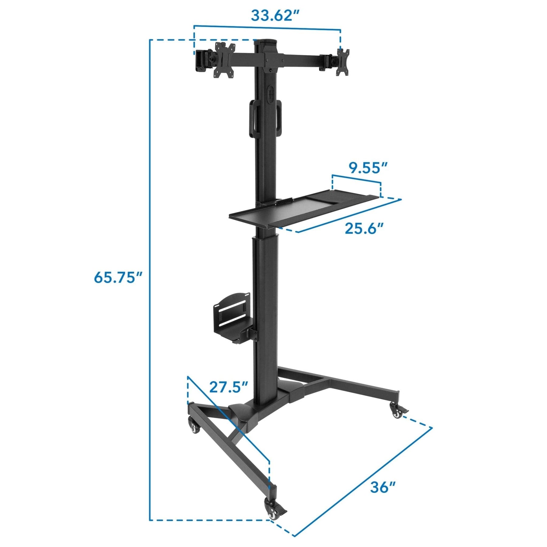 送料無料 Mount-It Height Monitor Spring Quick Desk Mount Adjustable Releas  Three Arm