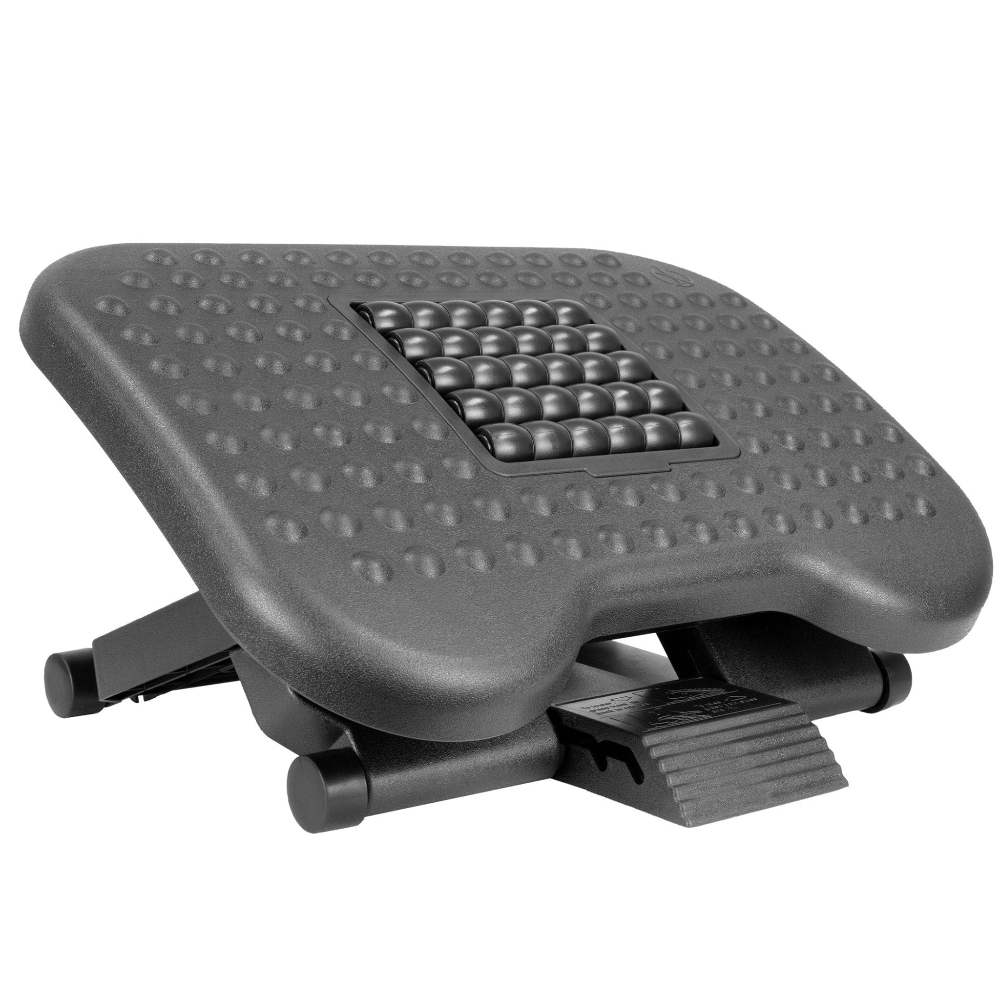 Footrest Under Desk - Adjustable Foot Rest with Massage Texture and Roller,  Ergonomic Foot Rest with 3 Height Position, 30 Degree Tilt Angle