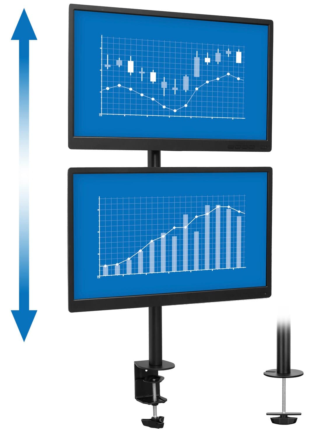 Vertical Monitor Stand - 17.19 H x 6 W x 10 D