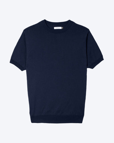 Knitted Polo Shirt Navy – THE RESORT CO